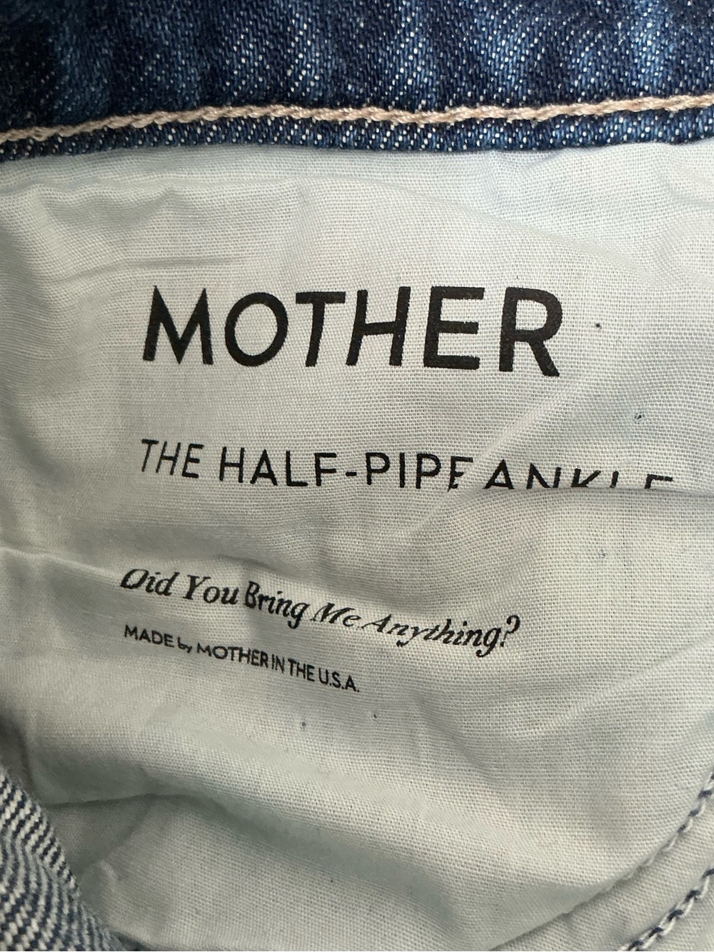 MOTHER SUPERIOR Jeans Half-Pipe Ankle Did You Brung Me Anything? Blue Size 23 - Picture 14 of 15